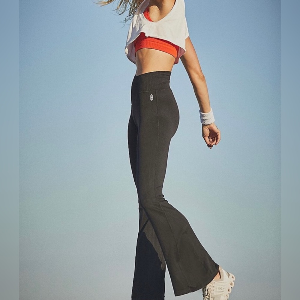 NWOT Free People Movement Good Karma Black Flares